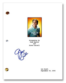 40 year old virgin autographed script