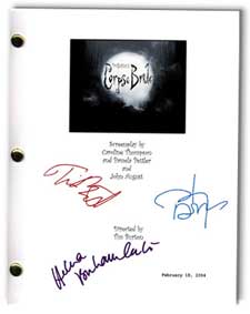 corpse bride autographed script