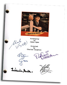 night of the hunter signed script