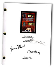 rear window 1954 signed script