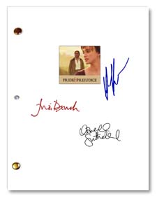 pride and prejudice 2005 signed script